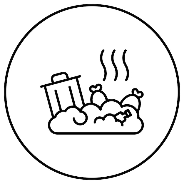 Imagen vectorial del icono del vertedero Se puede utilizar para la contaminación