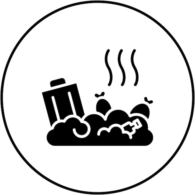 Imagen vectorial del icono del vertedero Se puede utilizar para la contaminación