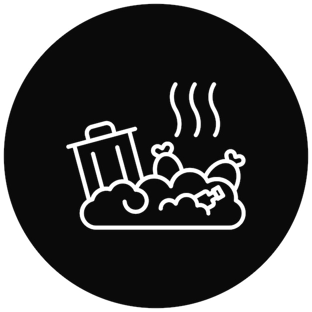 Imagen vectorial del icono del vertedero Se puede utilizar para la contaminación