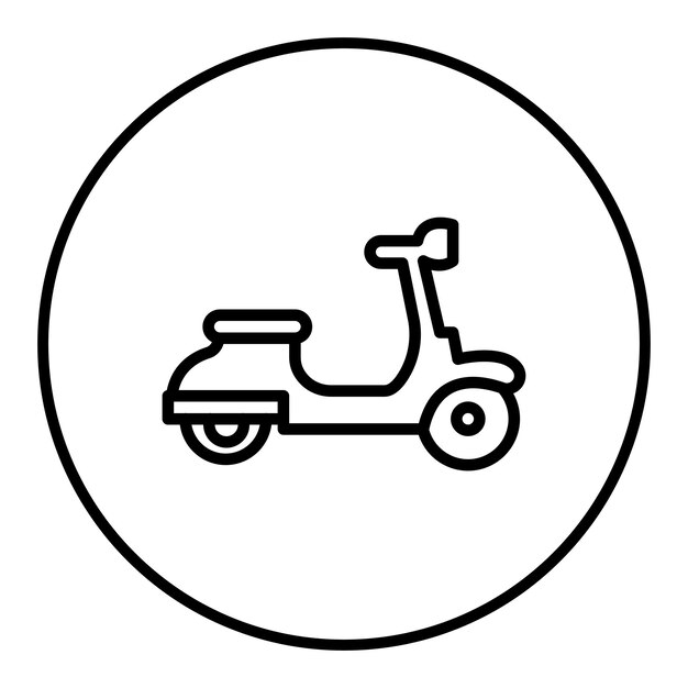 Imagen vectorial del icono de la Vespa Puede utilizarse para Italia