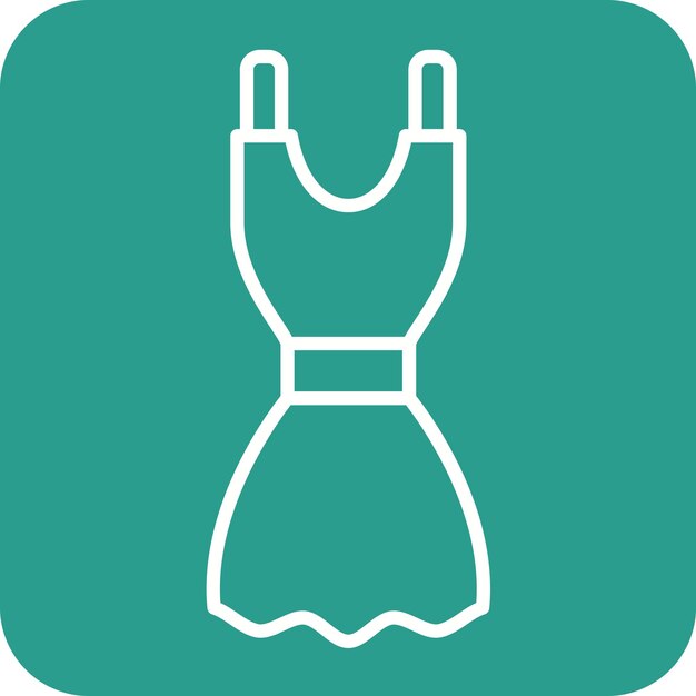 Imagen vectorial del icono del vestido de cumpleaños Se puede usar para cumpleaños
