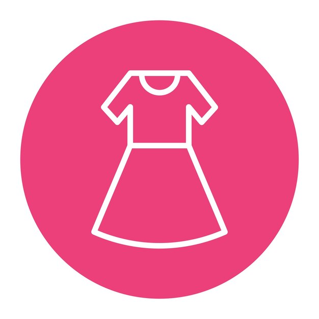 Imagen vectorial del icono del vestido de la mujer Se puede usar para el Oktoberfest