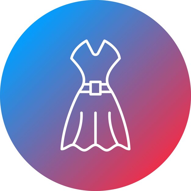 Imagen vectorial del icono del vestido de novia femenino Se puede usar para la boda