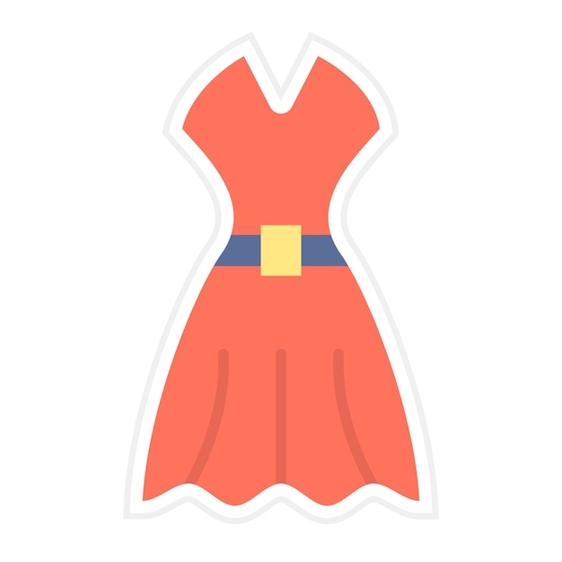 Imagen vectorial del icono del vestido de novia femenino Se puede usar para la boda