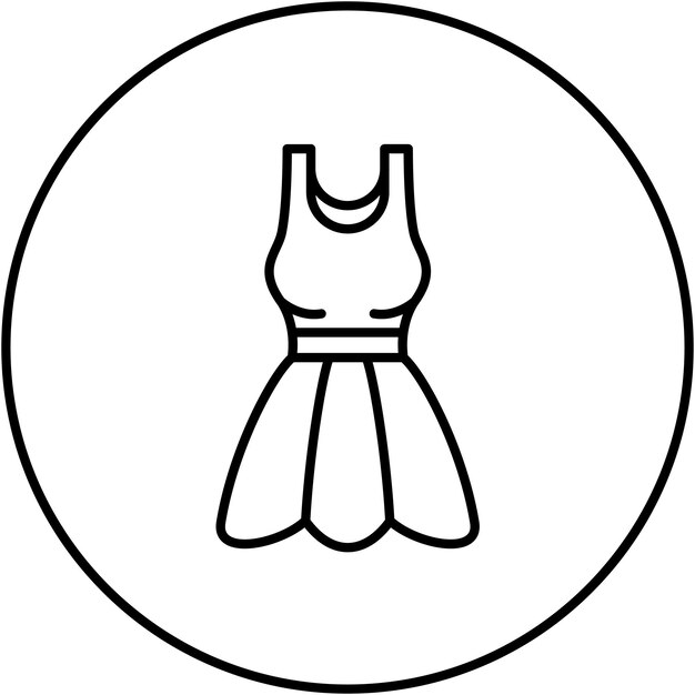 Imagen vectorial del ícono del vestido Se puede usar para el comercio electrónico de moda