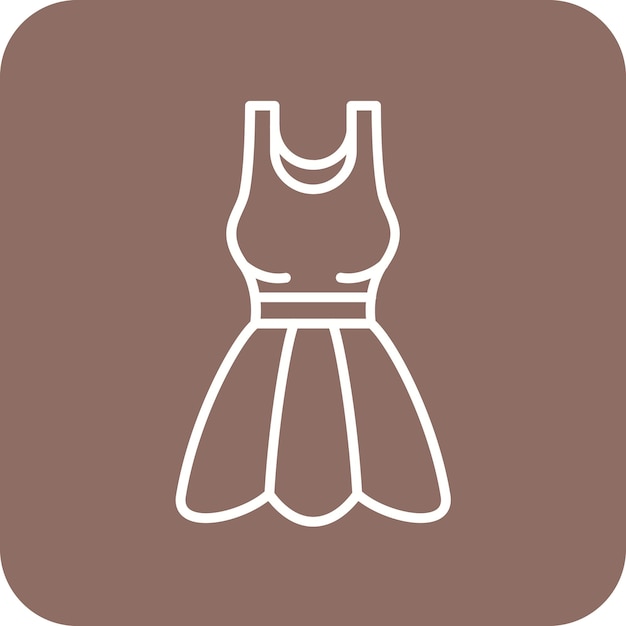 Imagen vectorial del ícono del vestido Se puede usar para el comercio electrónico de moda