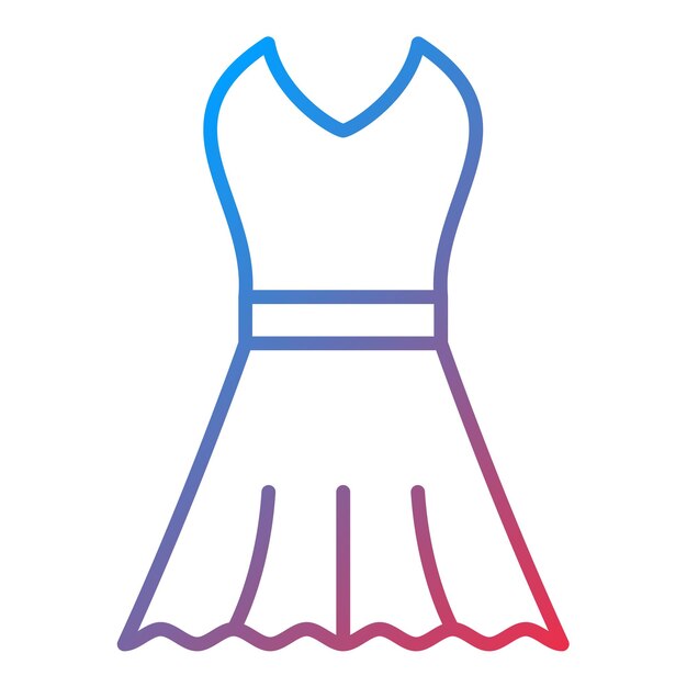 Imagen vectorial del icono del vestido Se puede usar para Moda