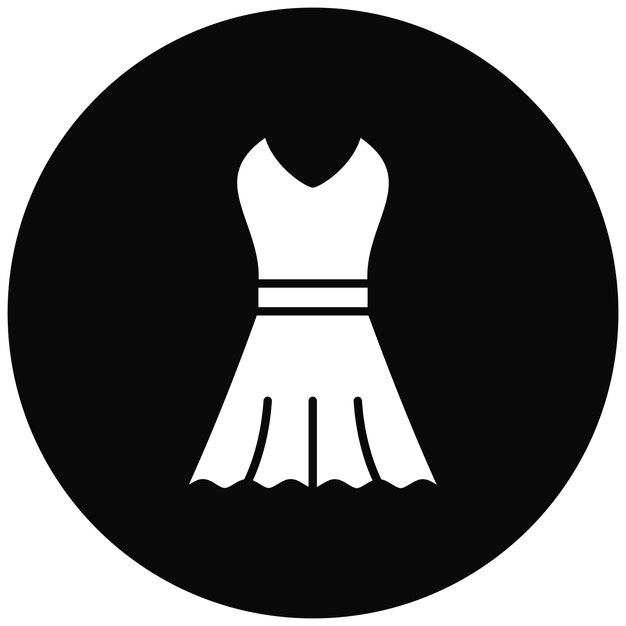 Imagen vectorial del icono del vestido Se puede usar para Moda