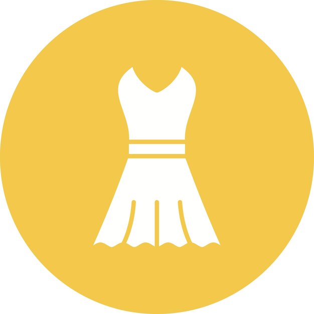 Imagen vectorial del icono del vestido Se puede usar para Moda