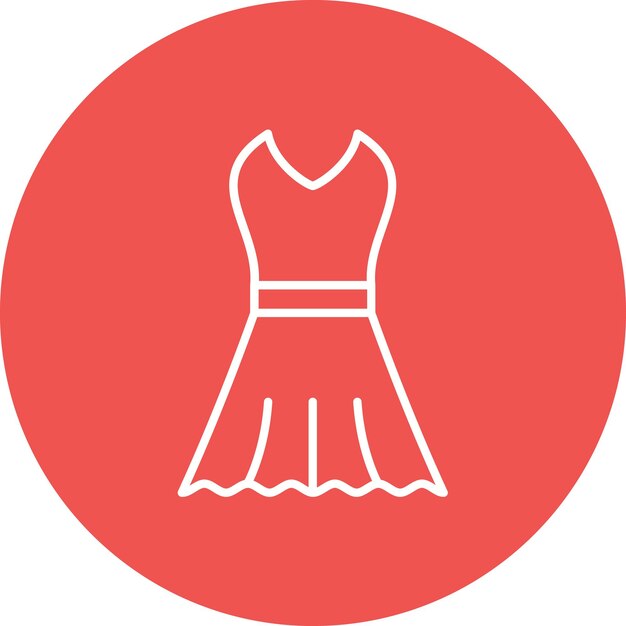 Imagen vectorial del icono del vestido Se puede usar para Moda