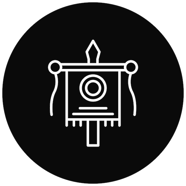 La imagen vectorial del icono de Vexillum se puede usar para la civilización antigua