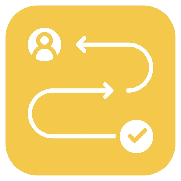 Imagen vectorial del icono del viaje del cliente Se puede utilizar para la investigación de mercado