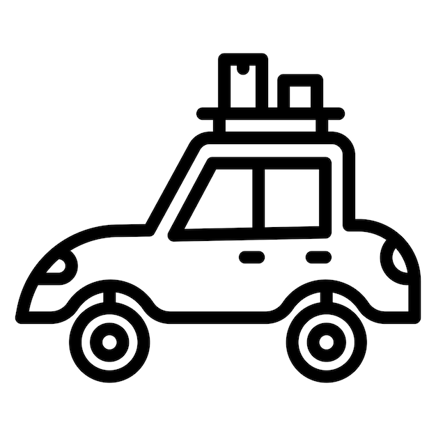 Imagen vectorial de ícono de viaje Se puede utilizar para la jubilación