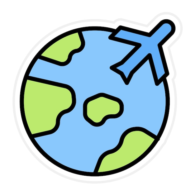 La imagen vectorial del icono de viaje se puede utilizar para la planificación de vacaciones