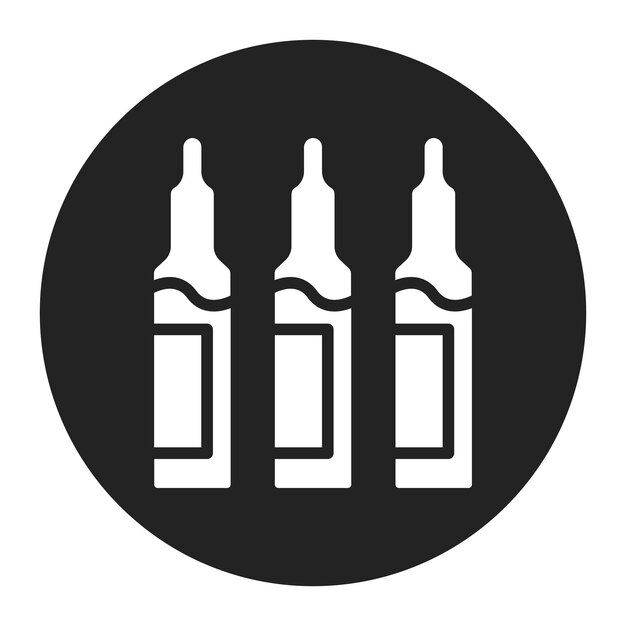 Imagen vectorial del icono del vial de medicamentos Se puede utilizar para hospitales psiquiátricos