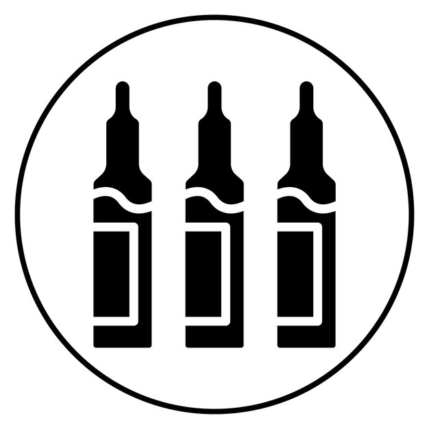 Imagen vectorial del icono del vial de medicamentos Se puede utilizar para hospitales psiquiátricos