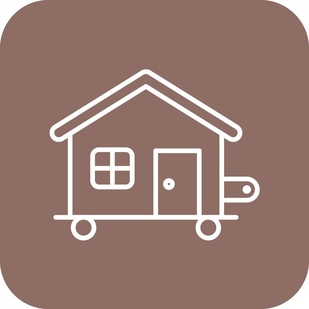 Imagen vectorial de icono de vida pequeña Se puede utilizar para la vida sostenible