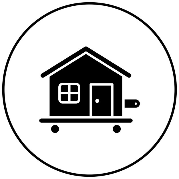 Imagen vectorial de icono de vida pequeña Se puede utilizar para la vida sostenible