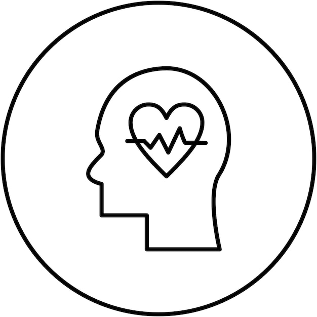 Imagen vectorial del icono de la vida Se puede utilizar para la salud mental