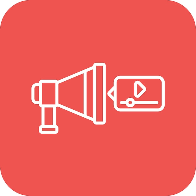 Imagen vectorial de icono de video marketing Se puede utilizar para el marketing digital