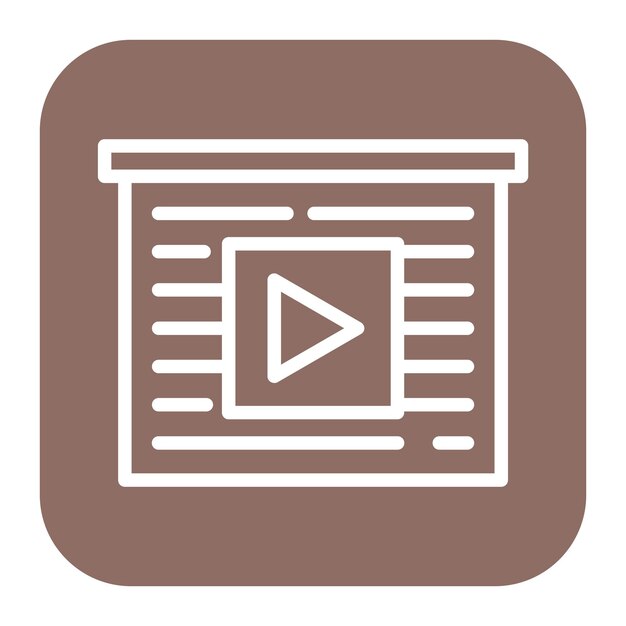Imagen vectorial del icono de vídeo del proyecto Se puede utilizar para Crowdfunding
