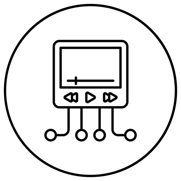 Imagen vectorial de icono de video de red Se puede utilizar para la educación en línea