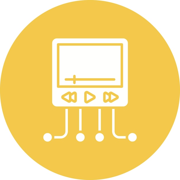 Imagen vectorial de icono de video de red Se puede utilizar para la educación en línea