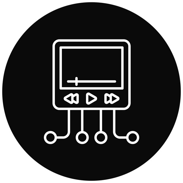 Imagen vectorial de icono de video de red Se puede utilizar para la educación en línea