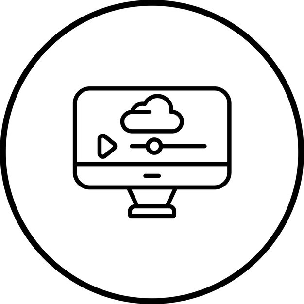 Imagen vectorial de icono de video de servicios Se puede utilizar para el diseño