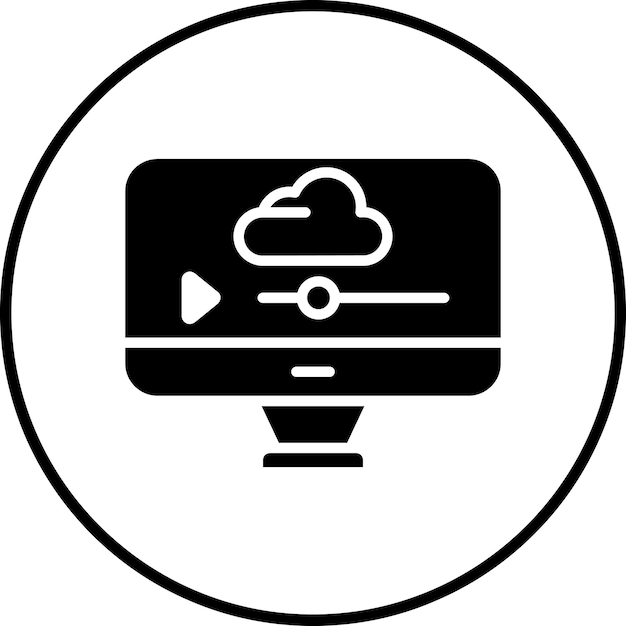 Imagen vectorial de icono de video de servicios Se puede utilizar para el diseño