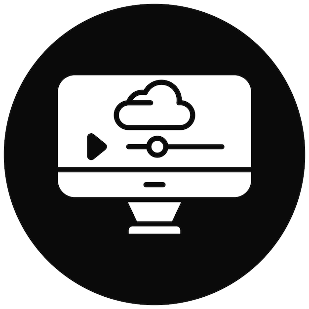 Imagen vectorial de icono de video de servicios Se puede utilizar para el diseño
