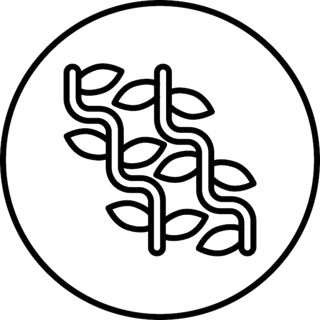 La imagen vectorial del icono de las vides se puede utilizar para la selva tropical