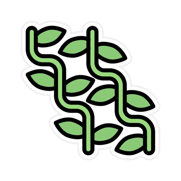 La imagen vectorial del icono de las vides se puede utilizar para la selva tropical