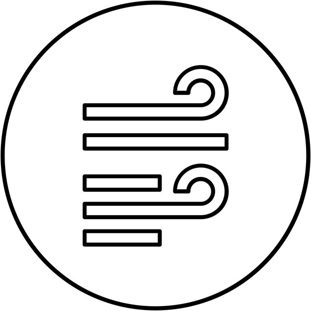 Imagen vectorial del icono del viento Se puede usar para viajes
