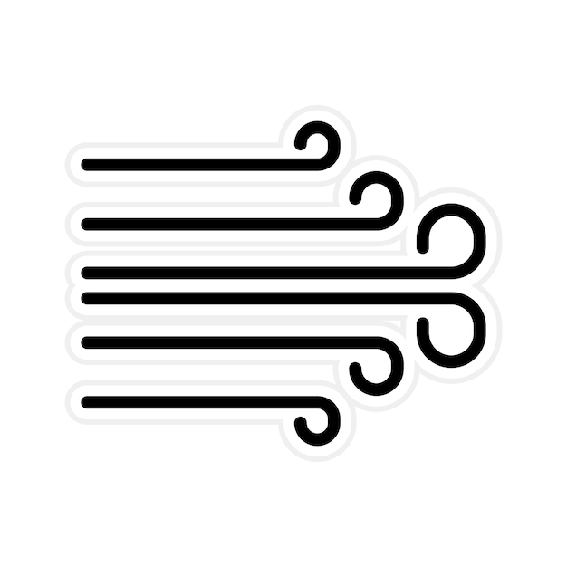 La imagen vectorial del icono del viento se puede utilizar para la estación de esquí