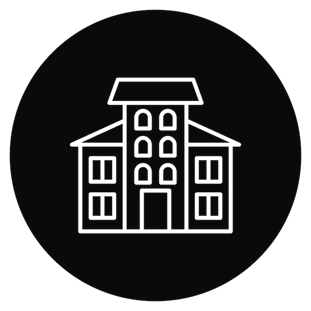 Imagen vectorial del icono de la villa Se puede utilizar para la aldea