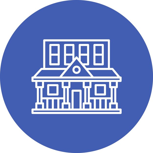 Imagen vectorial del icono de la villa Se puede utilizar para el tipo de casas