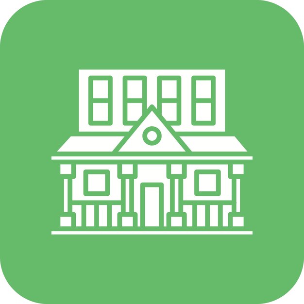 Imagen vectorial del icono de la villa Se puede utilizar para el tipo de casas