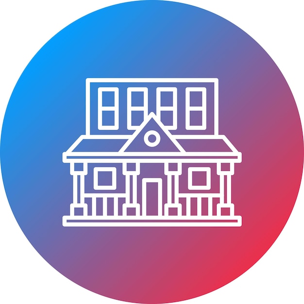 Imagen vectorial del icono de la villa Se puede utilizar para el tipo de casas