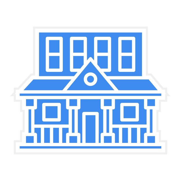 Imagen vectorial del icono de la villa Se puede utilizar para el tipo de casas