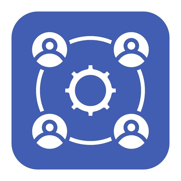 Imagen vectorial del icono de vinculación del equipo Se puede usar para el trabajo en equipo