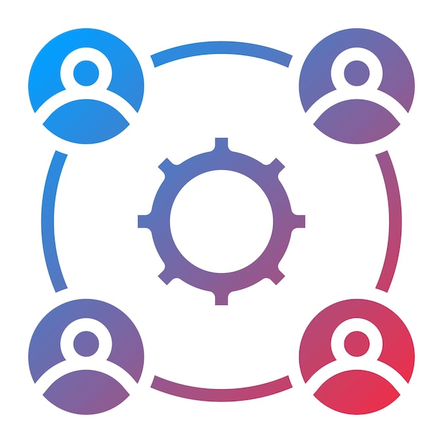 Imagen vectorial del icono de vinculación del equipo Se puede usar para el trabajo en equipo