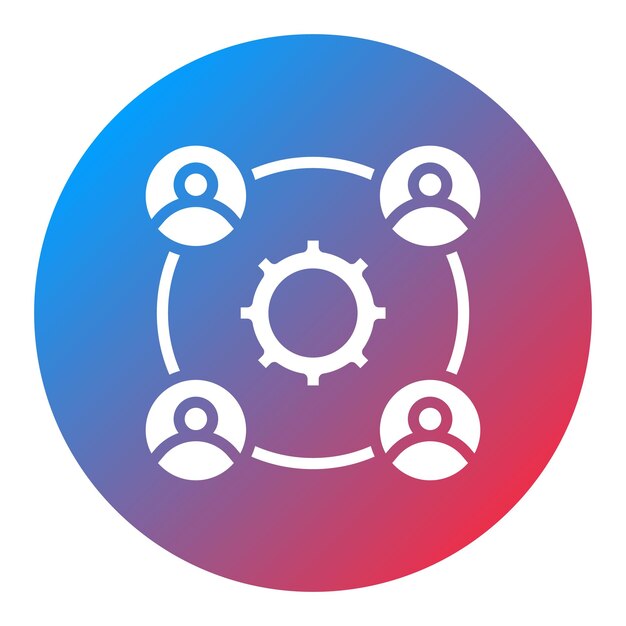 Imagen vectorial del icono de vinculación del equipo Se puede usar para el trabajo en equipo