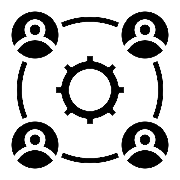 Imagen vectorial del icono de vinculación del equipo Se puede usar para el trabajo en equipo