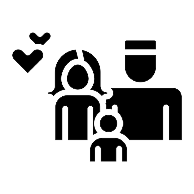 Imagen vectorial de icono de vínculo familiar Se puede utilizar para la herencia
