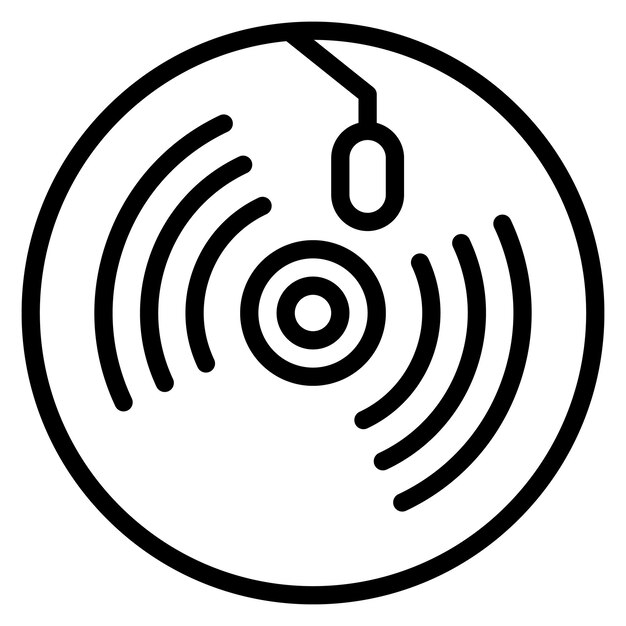 Imagen vectorial de icono de vinilo de disco Se puede usar para Rock and Roll