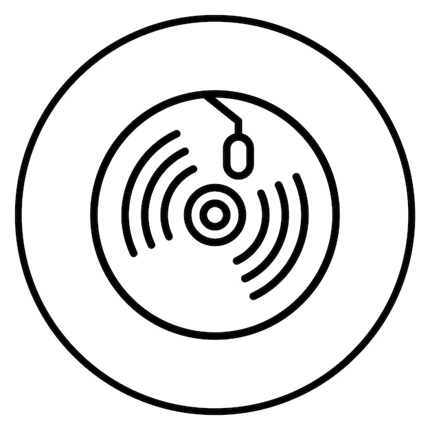 Imagen vectorial de icono de vinilo de disco Se puede usar para Rock and Roll