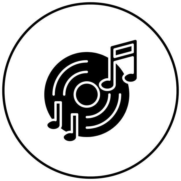 Imagen vectorial de icono de vinilo Se puede usar para el Año Nuevo