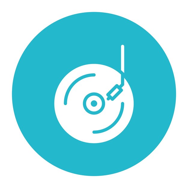 Imagen vectorial de icono de vinilo Puede utilizarse para el instrumento