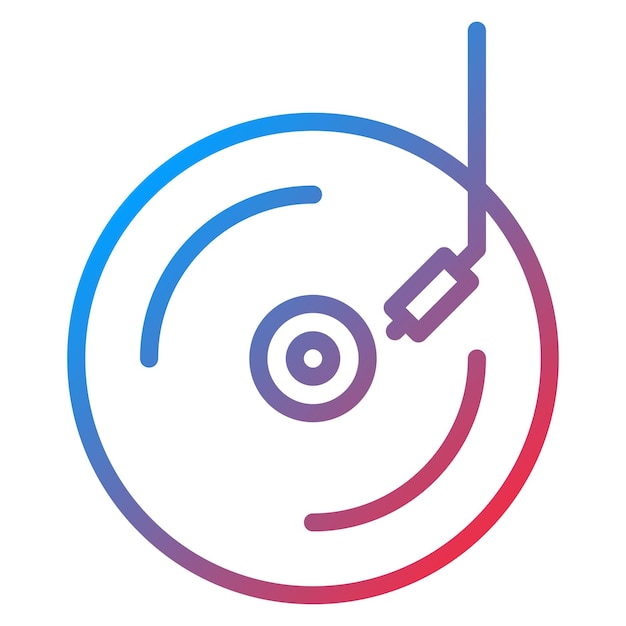 Imagen vectorial de icono de vinilo Puede utilizarse para el instrumento